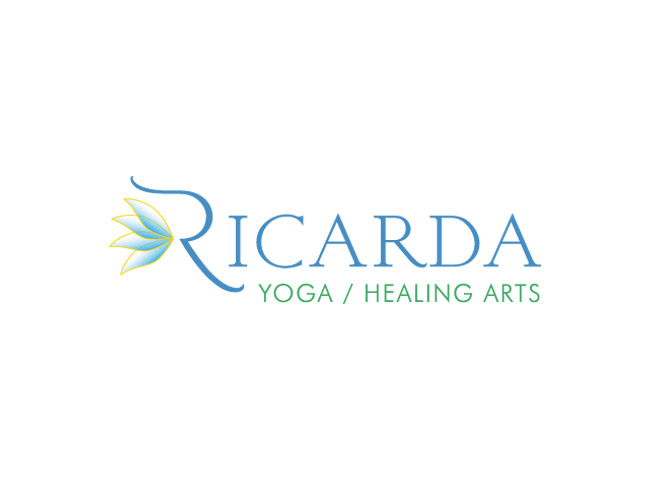 Ricarda logo with stylized lotus flower